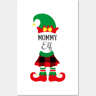 mommy elf funny elf family christmas xmas gift Posters and Art